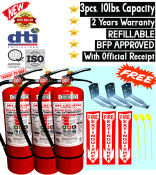Power Asia ABC Dry Chemical Fire Extinguisher (3pcs. 10lbs.)
