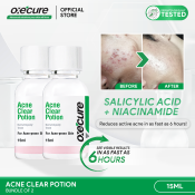 OXECURE 2% Salicylic Acid Acne Clear Potion 15ml Bundle of 2