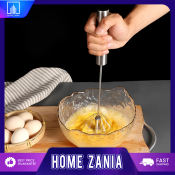 Home Zania Kitchen Semi Automatic Whisk Stainless Steel Egg Beater Manual Mixer Kitchen Tool