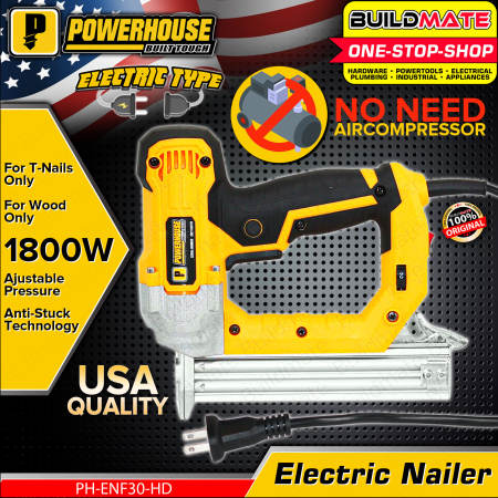 BUILDMATE 1800W Electric Nailer Gun with Adjustable Pressure