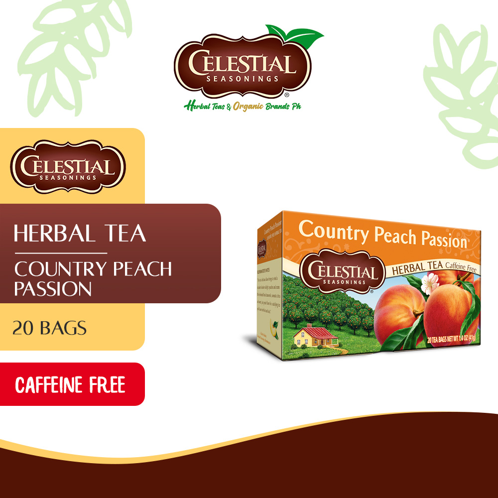 Celestial Seasonings Herbal Tea, Caffeine Free, Country Peach
