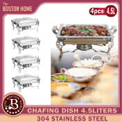 Boston Home Chafing Dish Set - Stainless Steel Buffet Warmer