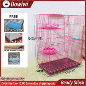 Foldable Heavy Duty Pet Cage for Cats and Dogs