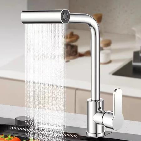 360° Rotating Stainless Steel Kitchen Faucet by Brand XYZ