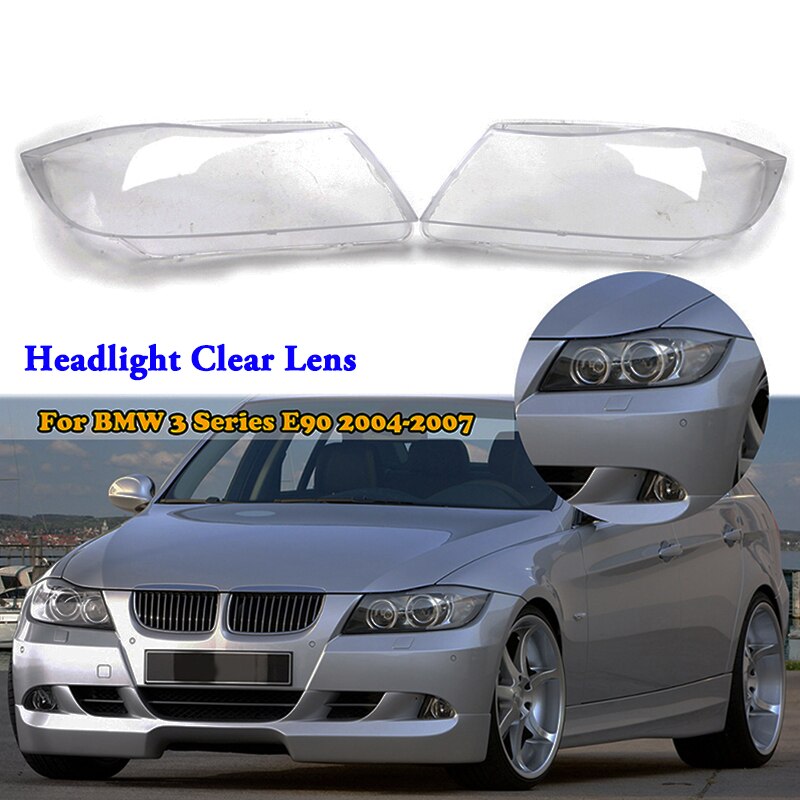 Shell Headlight Cover 1 Pair Car Xenon Headlight Glass Lamp Lens Cover Fit For BMW 3 E90 E91，Car Headlight Cover headlamp covers 