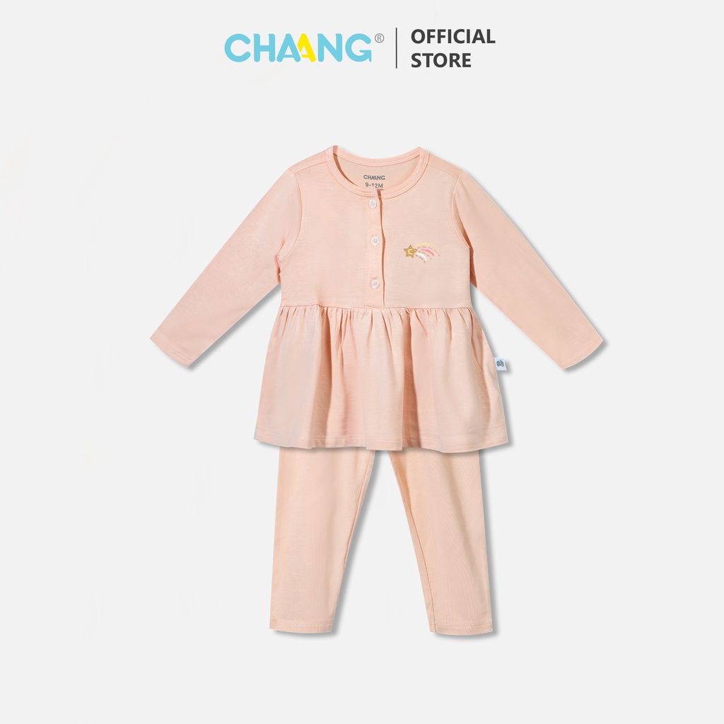 Bộ quần áo dài babydoll bé gái Pony cam Chaang