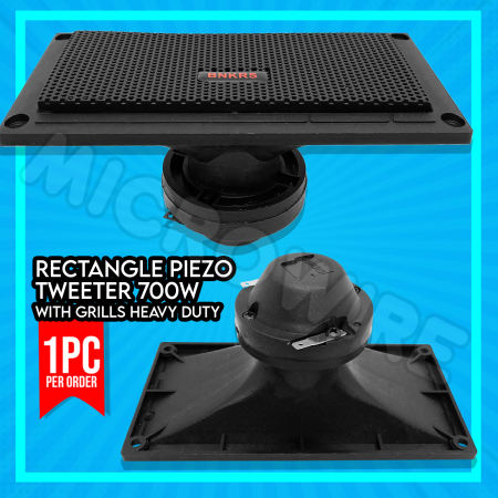 Rectangle Piezo Tweeter 700W With Grills Heavy Duty