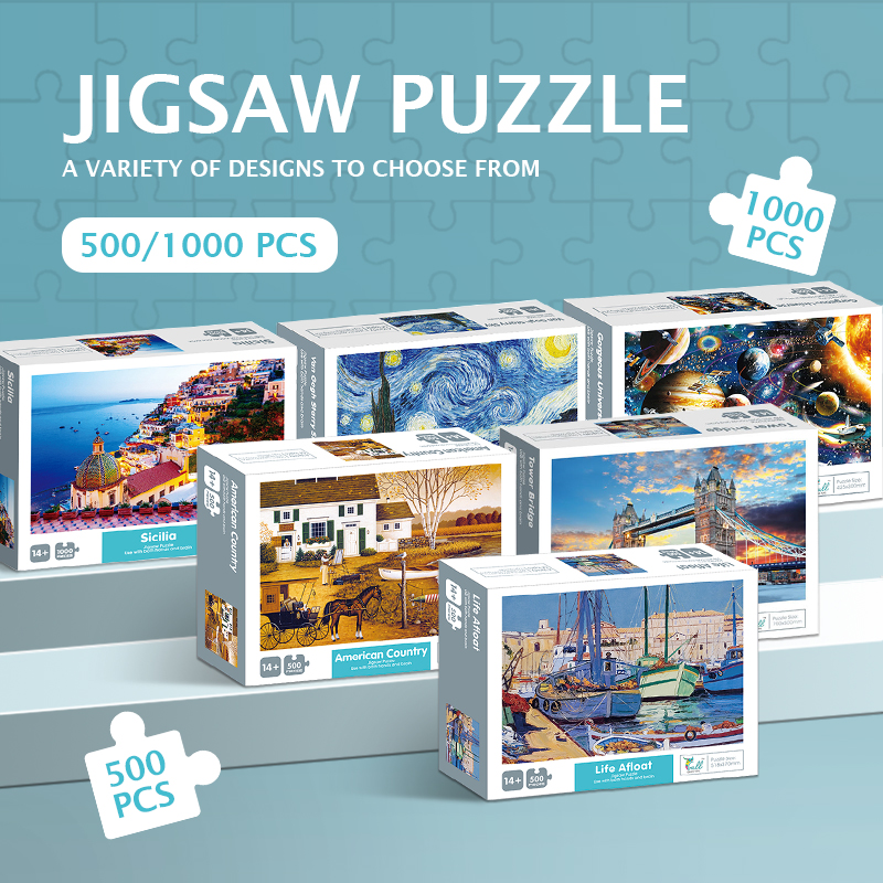 "Adult Jigsaw Puzzle - 500 to 1000 Pieces"