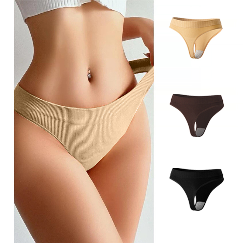 Invisible Seamless Thongs Girls Underwear Slip String Lingerie for Women  Low Waist Panties V2014