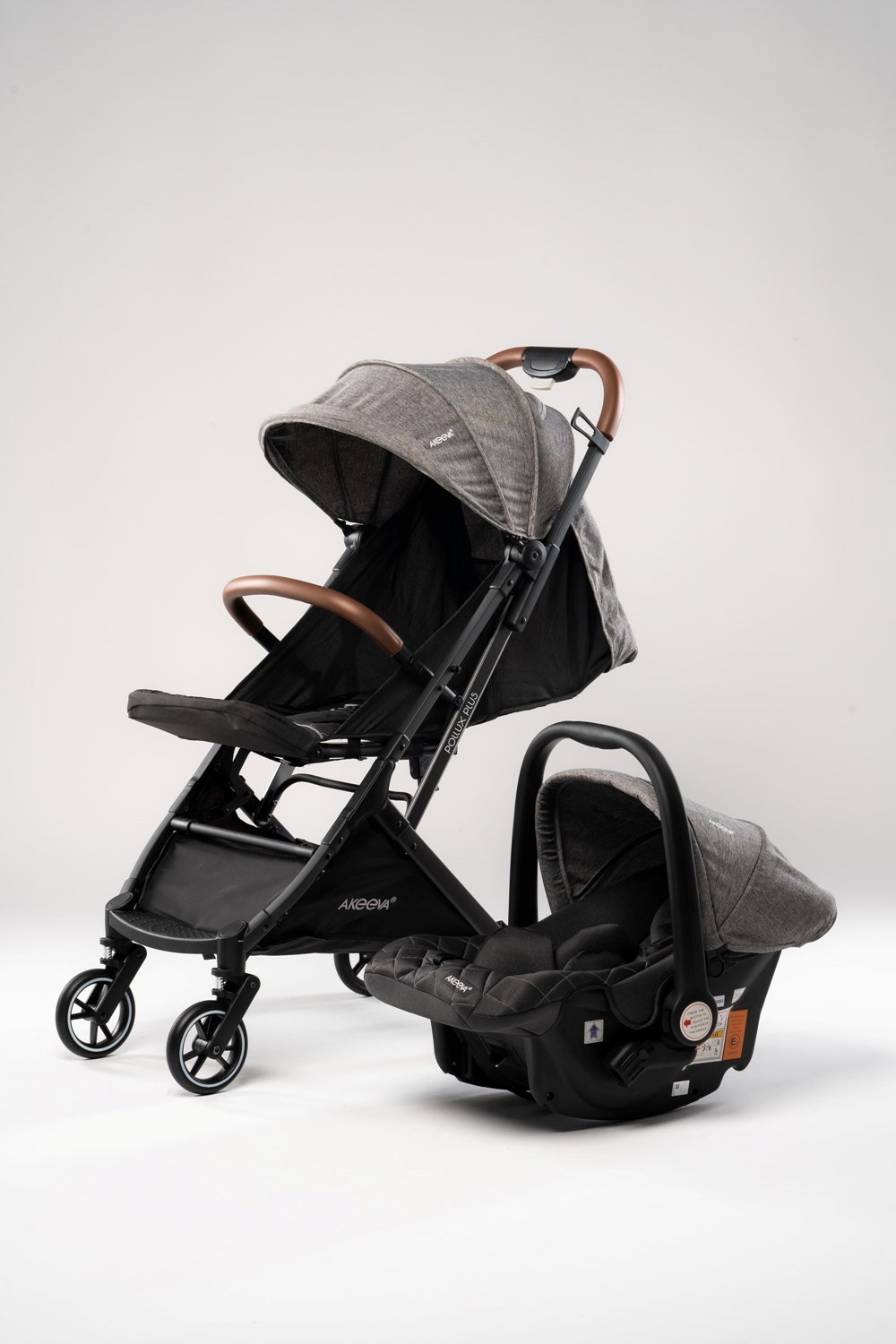 Akeeva Lightweight Travel Stroller w/ Carseat Travel System (Pollux Plus)