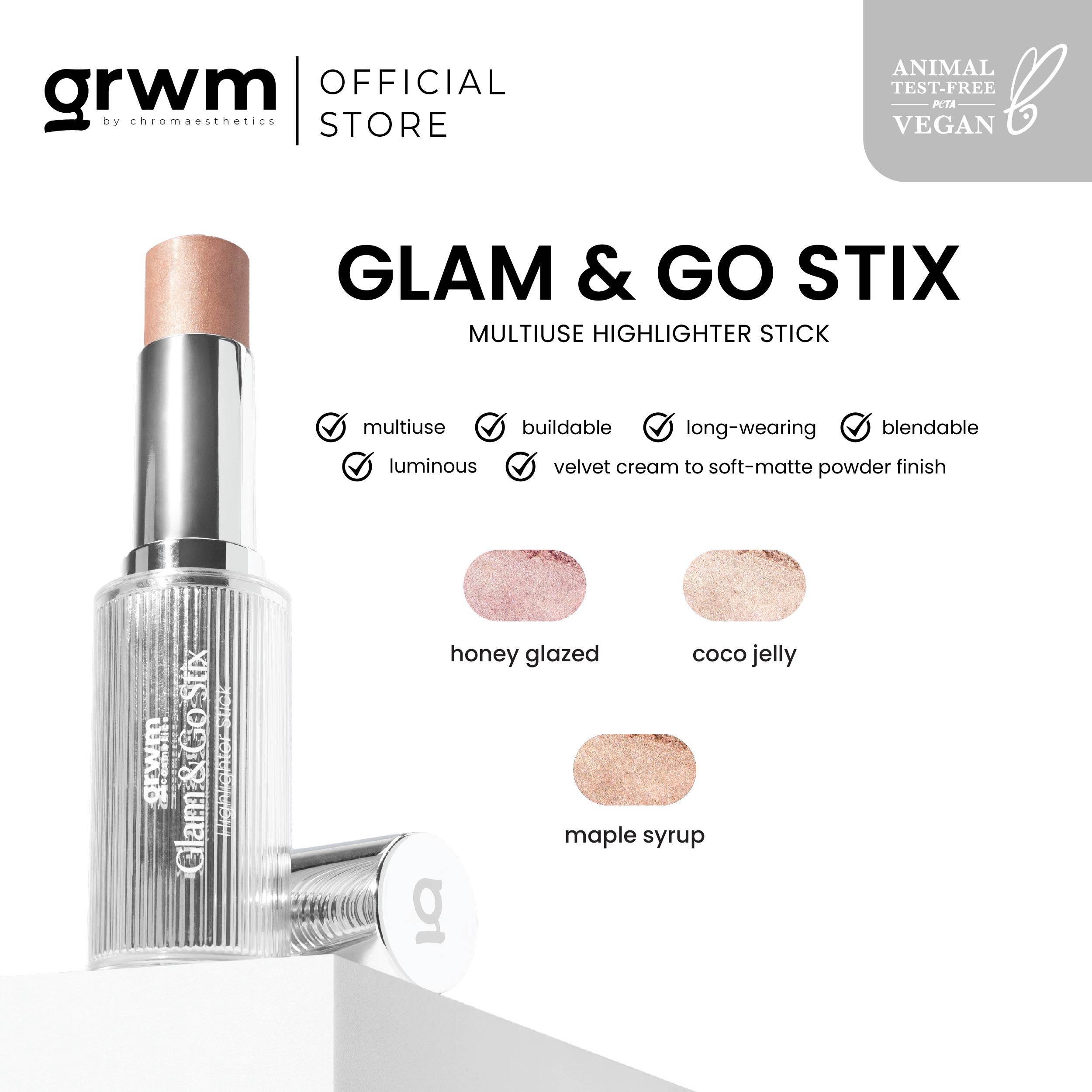 Discount on Grwm Cosmetics  shoes - SKU: Grwm Cosmetics Glam & Go Stix- Highlighter