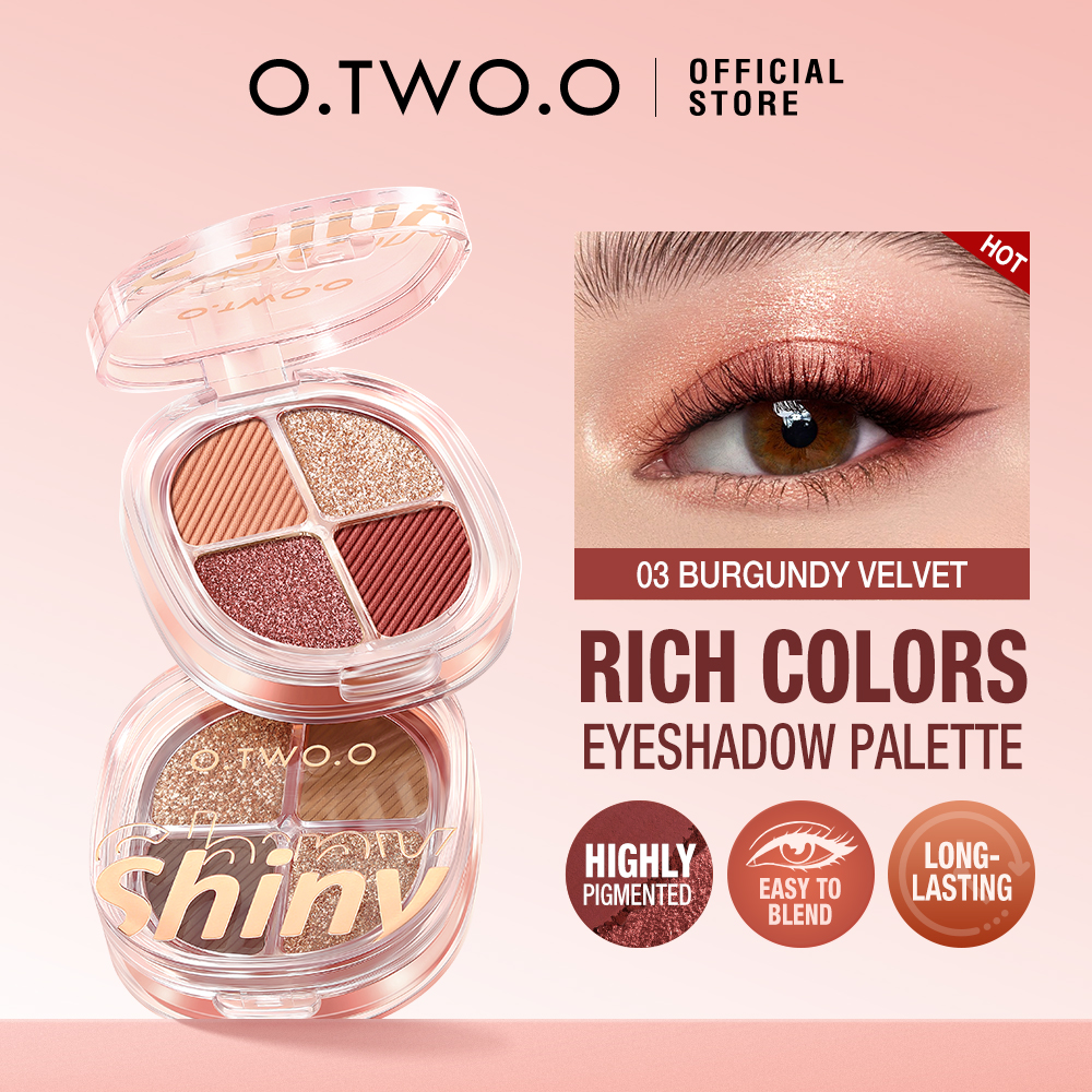Discount on O.TWO.O  shoes - SKU: O.TWO.O Eyeshadow Palette Matte Shimmer Metallic Natural-Looking Long Lasting Waterproof Blendable  