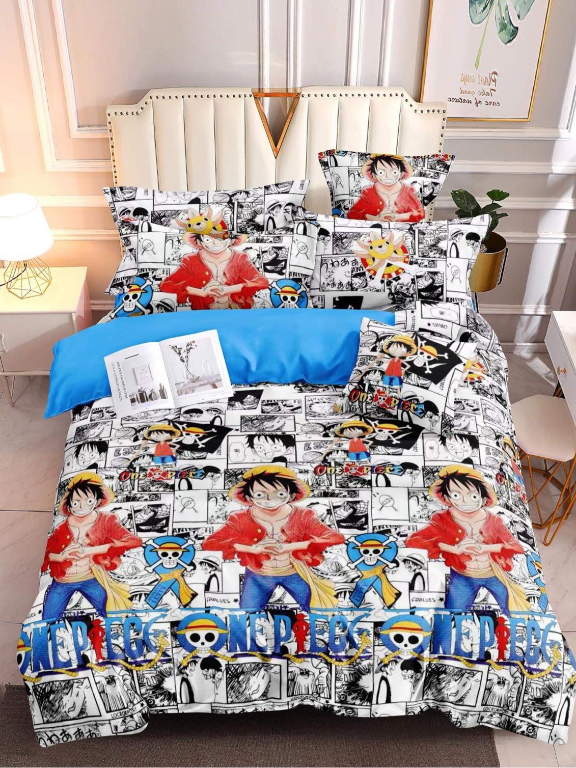 Anime One Piece Wanted Wallpaper Dead Or Alive Monkey D Luffy Shanks  Marshall D Teach Buggy Posters Figure Kids Room Decoration - AliExpress
