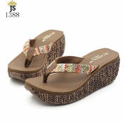 Best Seller Tiffany Wedge Slip On Sandals For Women JS 1388