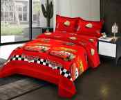 GIOSHOP Racing Car Premium Cotton Bed Sheet Collection