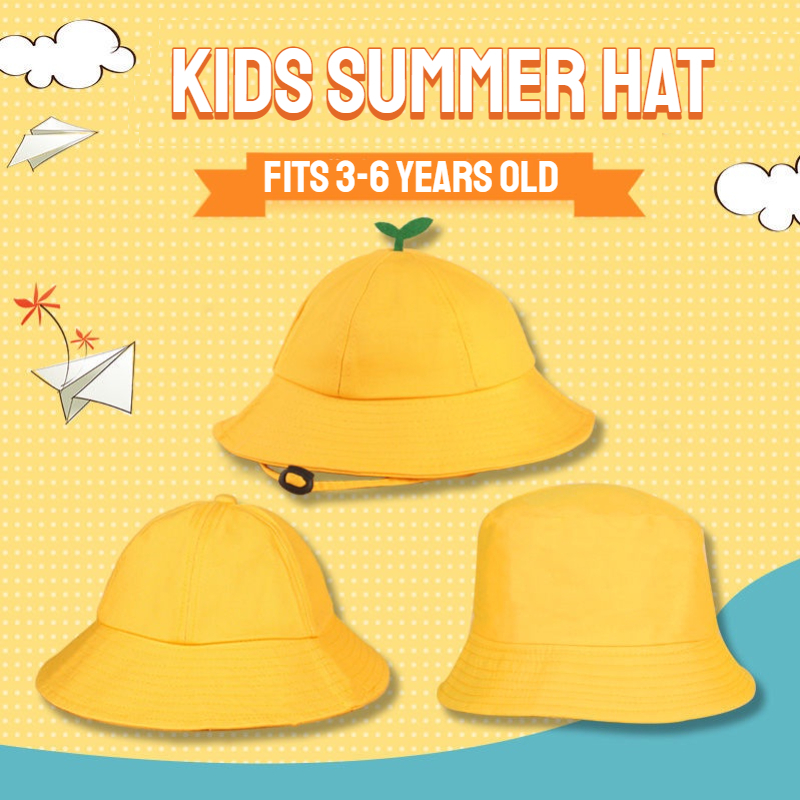 Cotton Solid Yellow Bucket Hat Outdoor Travel Fisherman Cap
