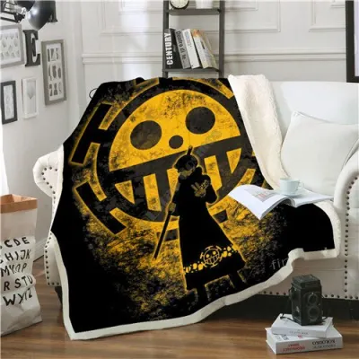 Anime a piece blanket design flannel I see printed blanket sofa warm bed throw adult blanket sherpa style-2 blanket (6)
