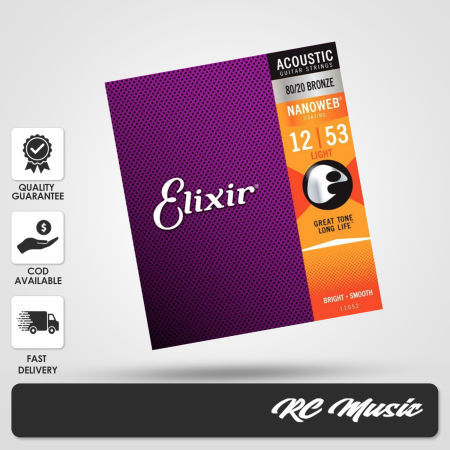 RC Music Elixir Nanoweb Brass Acoustic Guitar Strings