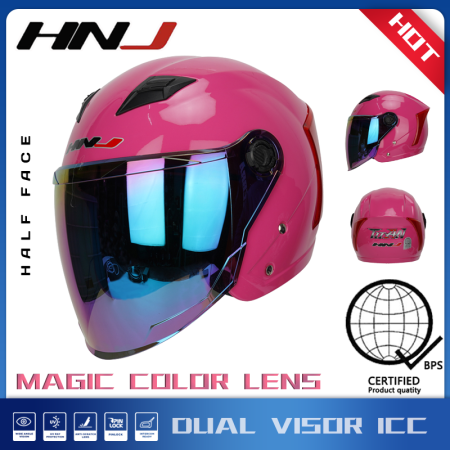 TINTED Half Face Motor Helmet by HNJ