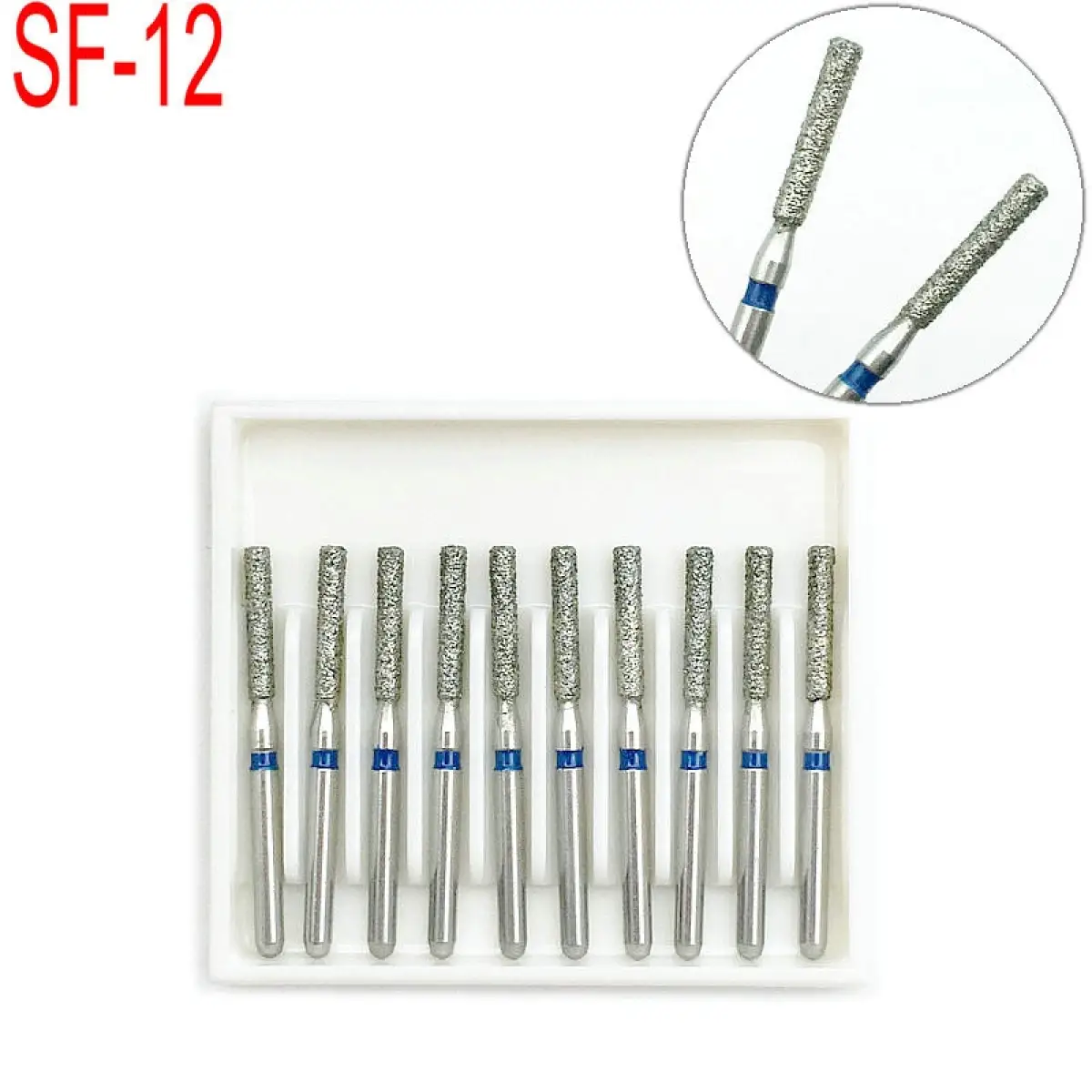 10pcs Dental Lab Diamond Burs Drill Polishing Smoothing Whitening