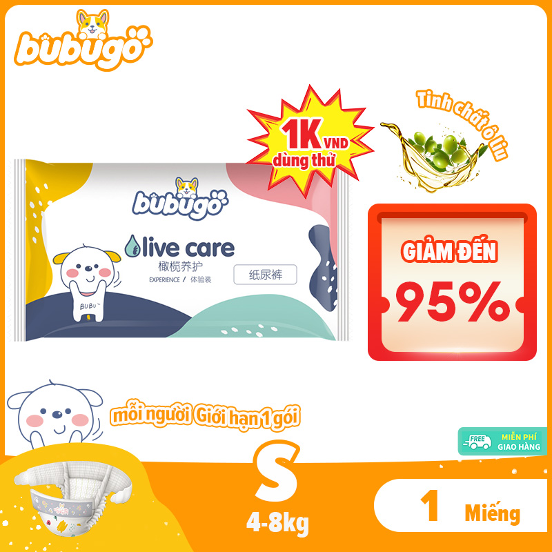 Tã Bỉm dán cao cấp Bubugo Olive Care Luxury Diaper0.19cm Siêu mỏng, mềm
