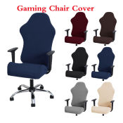 Office Chair Covers Stretchy Removable Gaming Chair Slipcovers Thick Jacquard Desk Chair Protector For High Back Universal Rotating Computer Chair