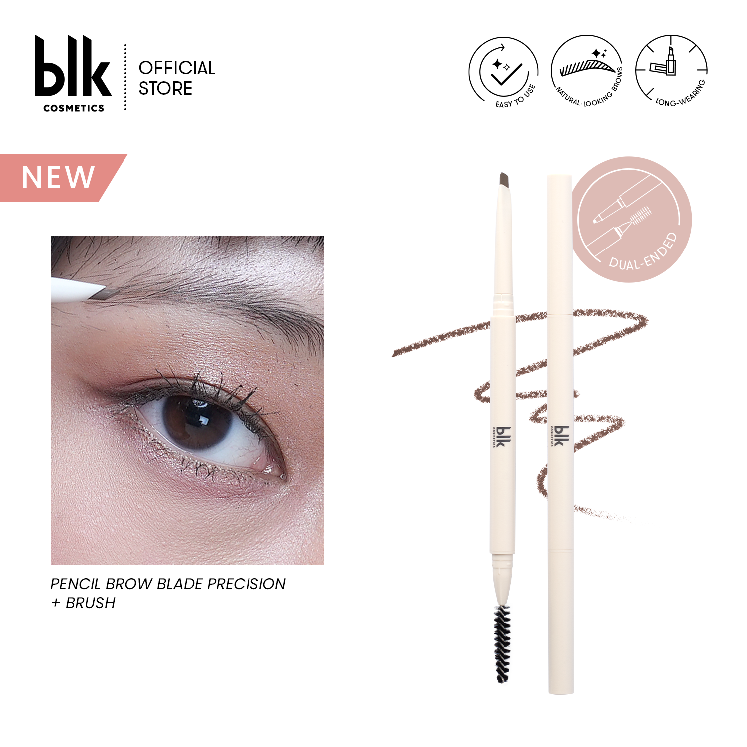 Discount on Blk Cosmetics  shoes - SKU: Blk Cosmetics Daydream Pencil Brow Blade Precision + Brush