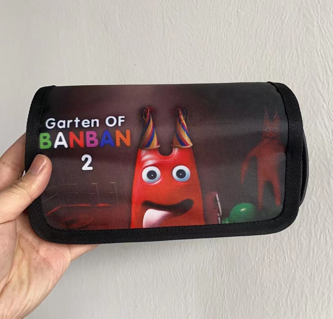 Garten of banban game double-layer pencil bag Banban garden primary and  secondary school students lead stationery pen storage bag 【QYUE】