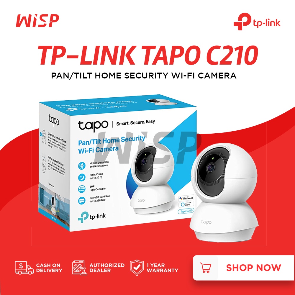 TP-Link - Tapo C210 Pan/Tilt Home Security Wi-Fi Camera