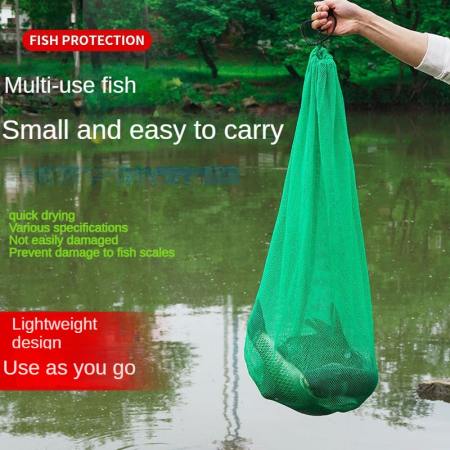 Green Nylon Fishing Net Bag - Fishing Accessories