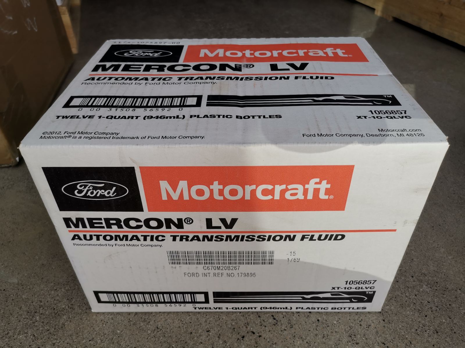 Automatic Transmission Fluid Genuine FORD MOTORCRAFT XT10QLVC MERCON LV  Pack of 3 