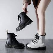 Korean Fashion Leather Boots - Martin Boots for Women