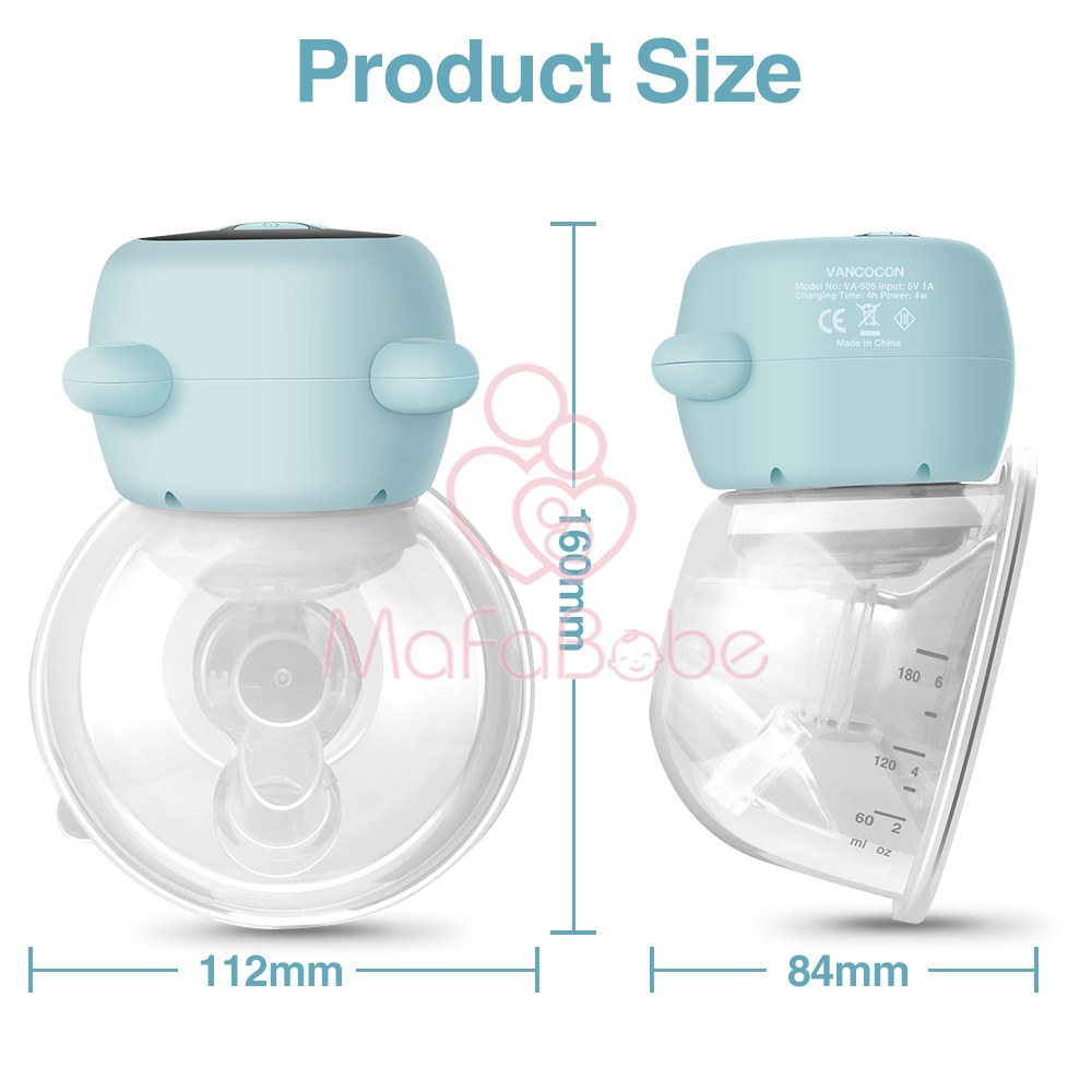  Single Wearable Breast Pump for Breastfeeding with  16/18/20/22mm Silicone Flange, Electric Hands Free Breast Pump with 4 Modes  & 9 Levels.Silent Invisible in Bra Portable Wearable Breast Pump. : Baby