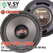 Original Crown Pro PW Series 6.5-12" Woofer Sound Speaker