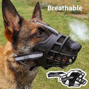 Reflective Adjustable Dog Muzzle - Anti-Biting Pet Mask