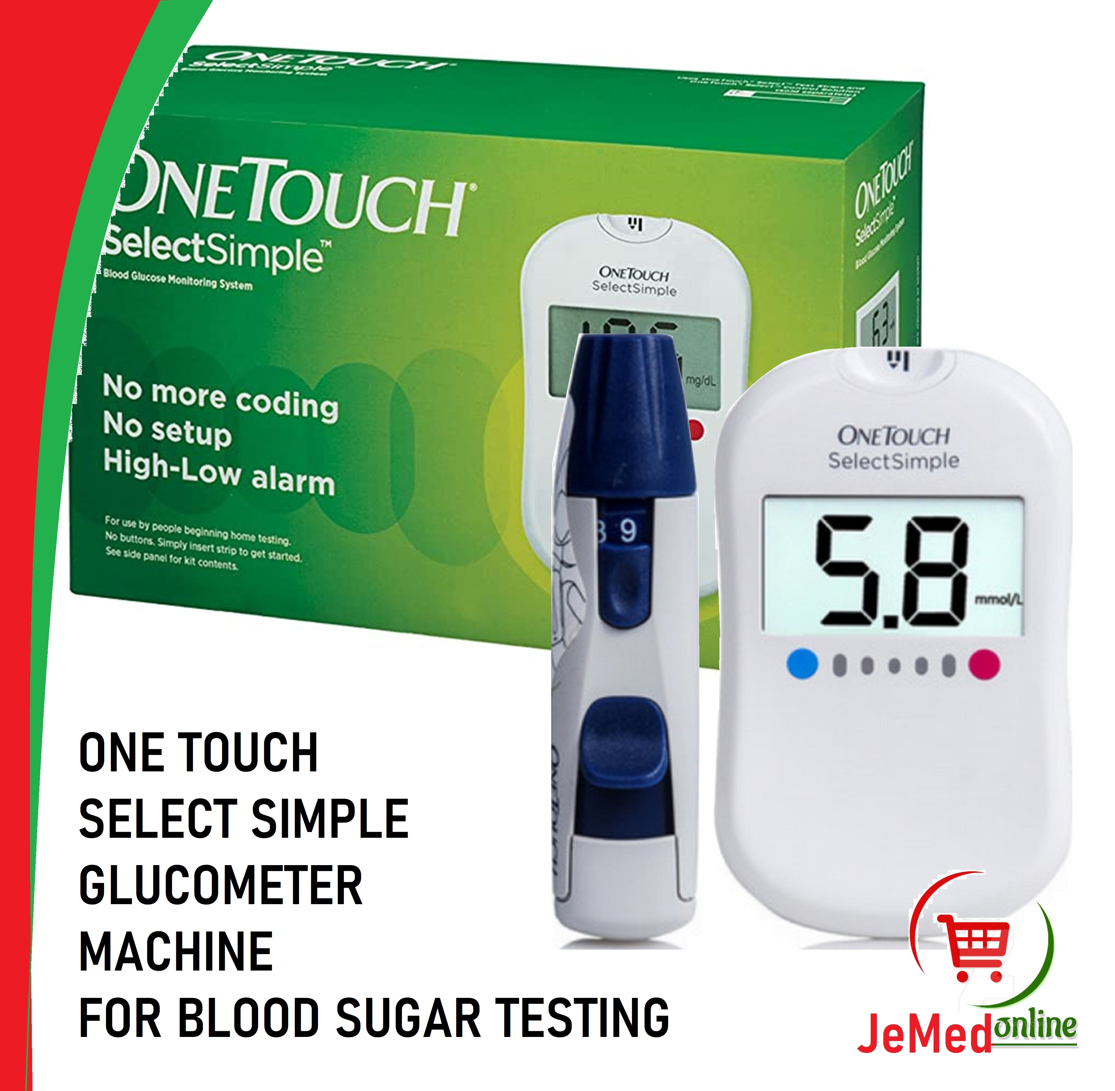 One Touch Glucose Monitoring Test Kit Select Simple