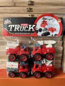 Jlt 4in1 Kids Screwing Fire Rescue Toy Cars