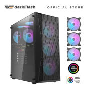 darkFlash DK352 Mesh Metal mesh design front panel Atx PC Case With 4pcs A-RGB fans