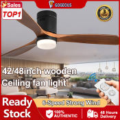 GOGEOUS Nordic Ceiling Fan with Light and Remote Control