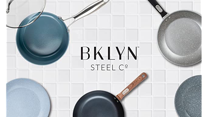 Brooklyn Steel Co. Mini Round Fry Pan & Slotted Turner 2-pc. Set Blue