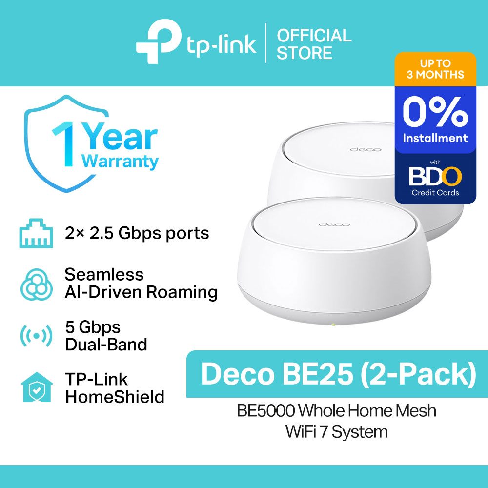 TP-Link Official Store / Deco BE25 BE5000 / 2.4GHz and 5GHz Dual-Band Whole Home Mesh Smart Access Point WiFi 7 Router - Image 4