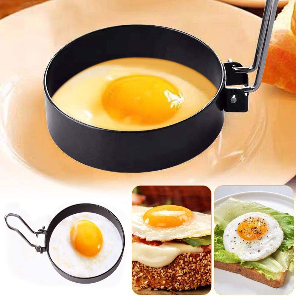 1pc 7 Holes Non Stick Pan Egg Omelet Tool, Silicone Fantastic Egg Pancake  Maker Ring, Kitchen Baking Mold, Flip Cooker Egg Mold, For Home Kitchen Rest