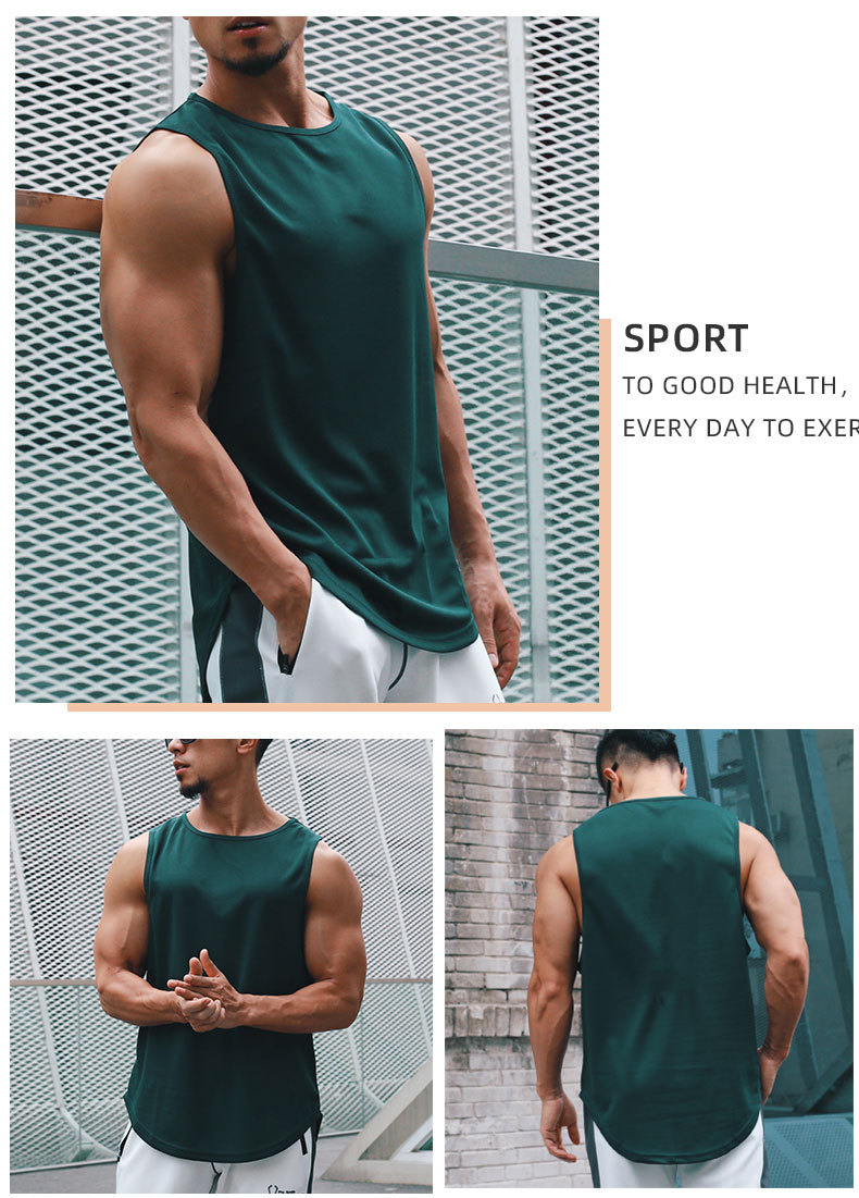 SUPERFLOWER Tank Tops for Men Quick Dry Running Training Fiess Leisure Breathable Sports Vest Sleeveless_voghion.com