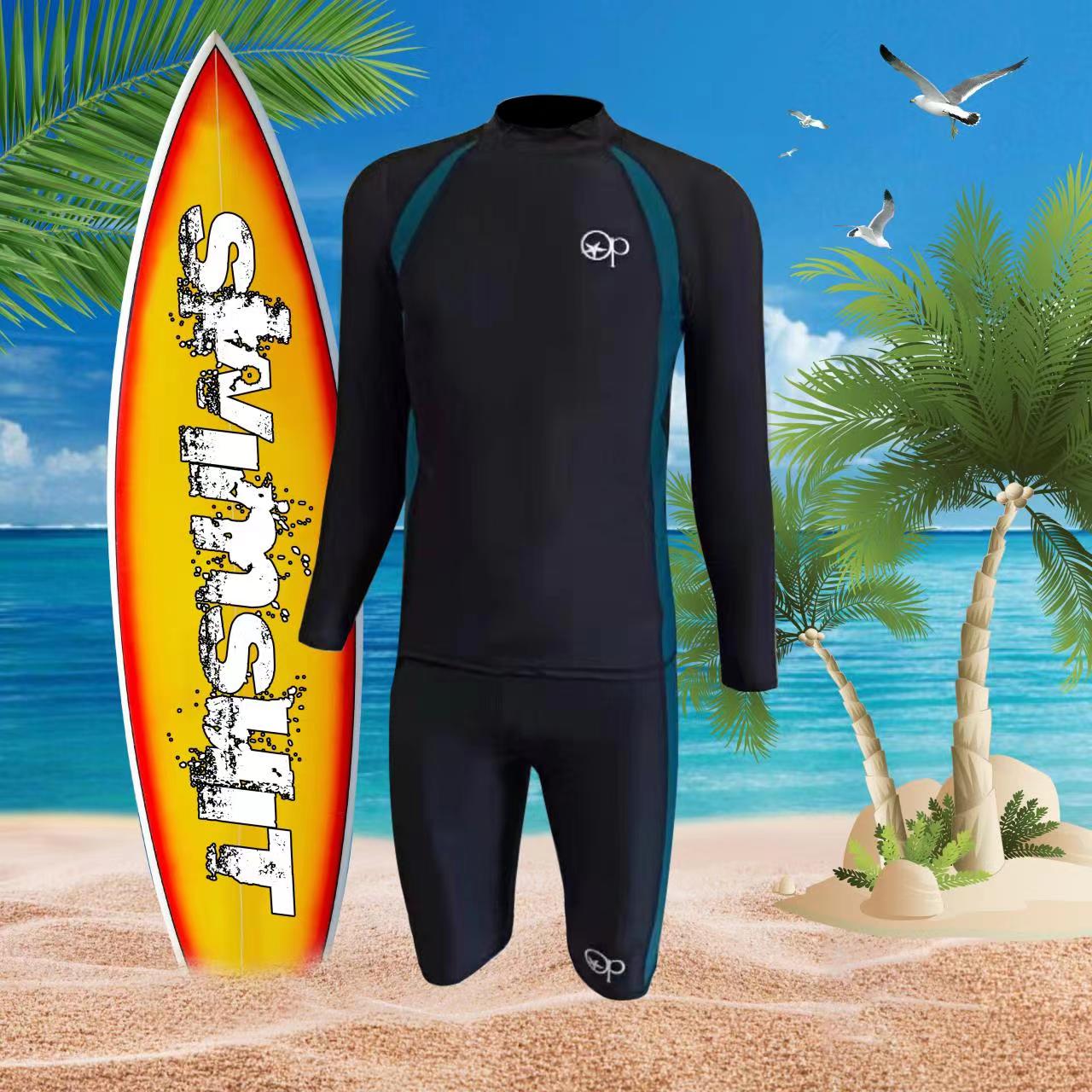 High Quality Fashionable OP RashGuard complete set w/ Pants for Men501 - Image 4