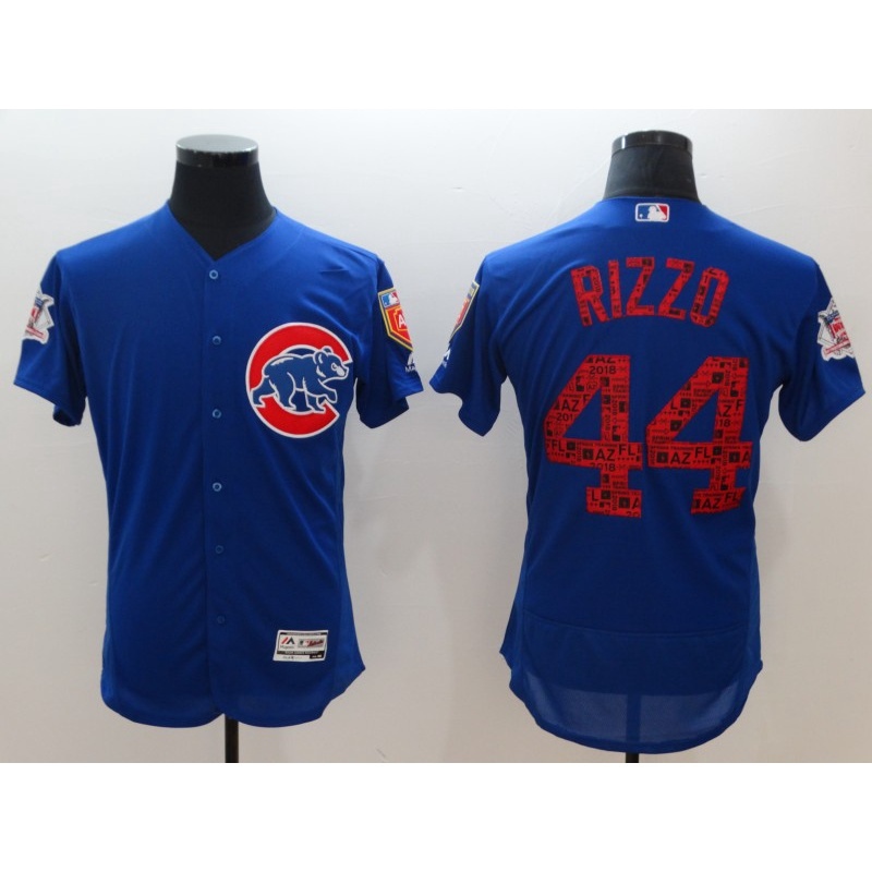 Chicago Cubs Anthony Rizzo #44 2020 Mlb Black Jersey - Bluefink