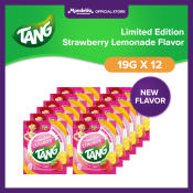 Tang Instant Drink Mix - Limited Edition Strawberry Lemonade Flavor 19g with Vitamins and Minerals C, D, and Zinc