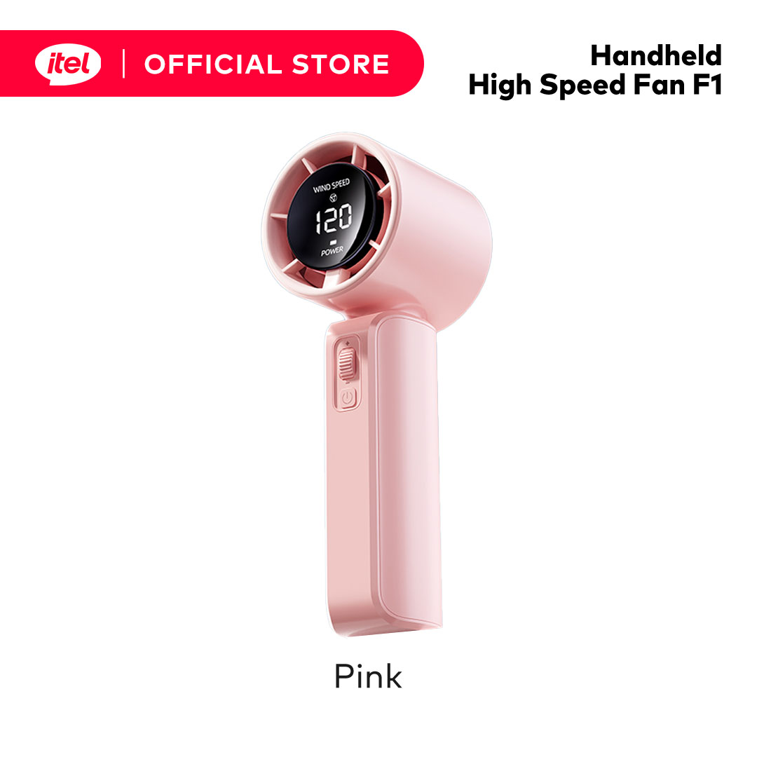 itel Handheld High-Speed Fan F1 / LED Screen / 120 Speed Blower / 10m/s Airflow / 4000mAh Battery - Image 4