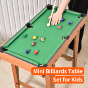 Mini Billiards Table Set for Kids, 27x14 Inches, Wooden