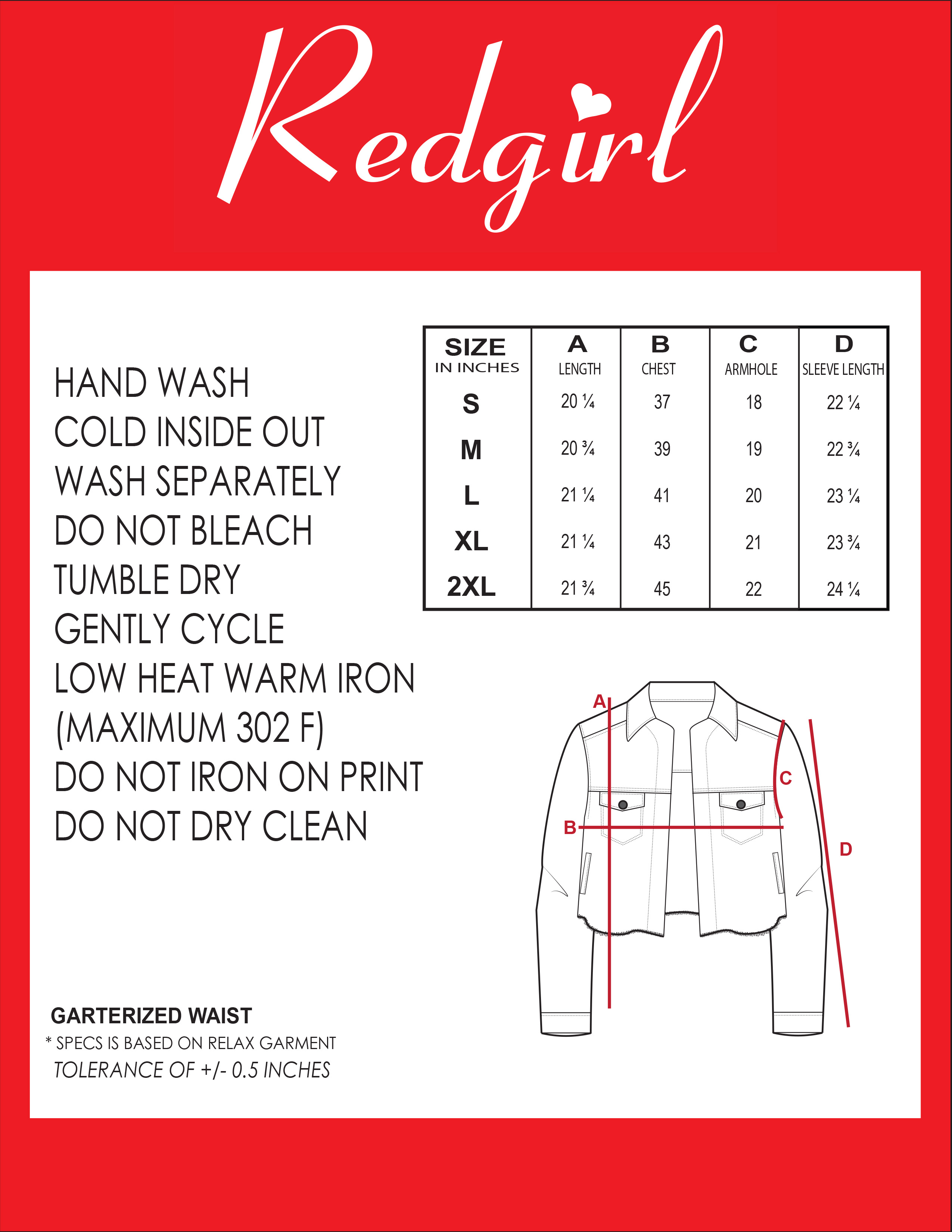 Denim Jacket Us Women's Jacket Size Chart Red Girl Denim