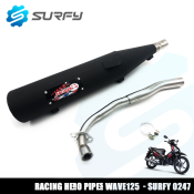 Racing Hero V4 Muffler Set for Wave 125 Surfy